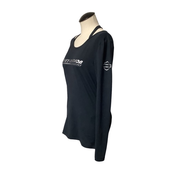 HARLEY-DAVIDSON Long Sleeve Keyhole T-Shirt- Size XS - Picture 6 of 10